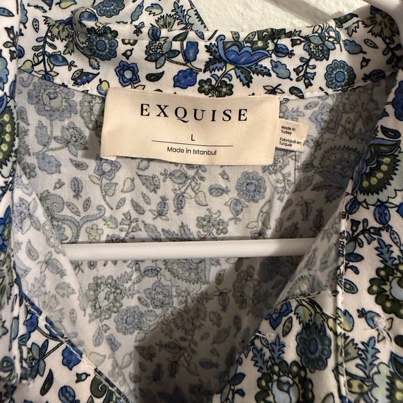 NWT Anthropology Exquise Tobie Blue Floral Dress-Large - Picture 5 of 5
